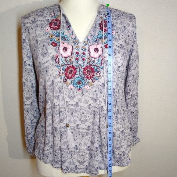 Vintage America Blues Julia Print Embroide… - Picture 4 of 8